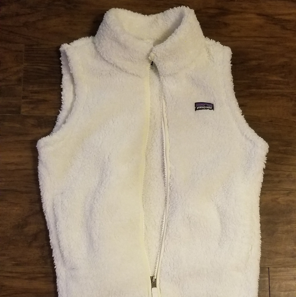 GIRL'S PATAGONIA LOS GATOS WHITE VEST SZ.14